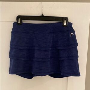 Head Blue Skater Mini Skirt